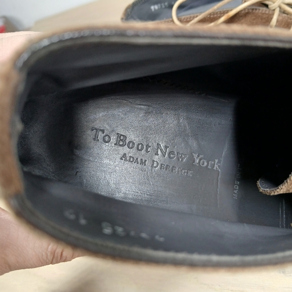 To Boot New York Adam Derrick Brown Leather Lace-Up Ankle Boots 1445 - Picture 11 of 14